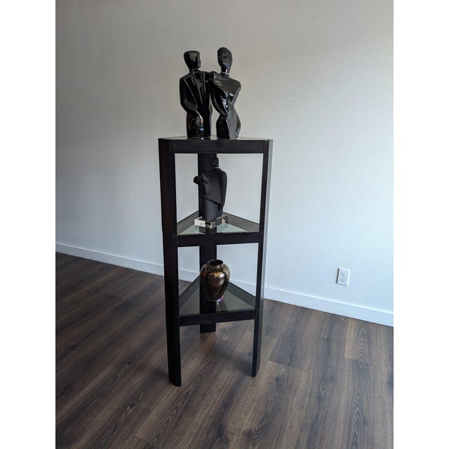 Italian Set of Black Little End, Coffee Tables, Etagere Shelf by Porada Arredi For Sale - Image 11 of 11
