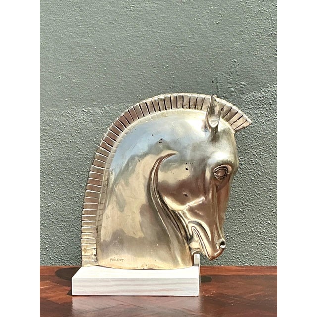 Vintage Horse Head Sculpture For Sale - Image 16 of 17