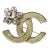 Chanel Silver CC Mint Enamel Corner Crystal Flower Brooch For Sale