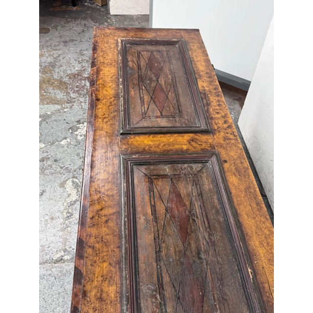 Design Plus Gallery presents a 19th Century Austrian Wood Dowry Chest. Crafted from solid woods and richly adorned with...