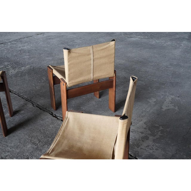 Canvas Monk Chairs by Afra & Tobia Scarpa for Molteni, Italy, 1970s, Set of 14 For Sale - Image 3 of 12