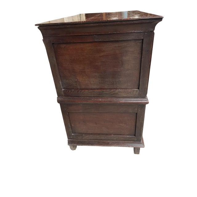 Jacobean Chest of Drawers in Oak ca.1690 with Brass Escutcheons and Drop Handles For Sale - Image 3 of 8