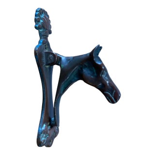 Vintage English Horse Door Knocker For Sale