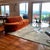 Textile 1970s Orange Velour Tufted Armless Sofa For Sale - Image 7 of 8