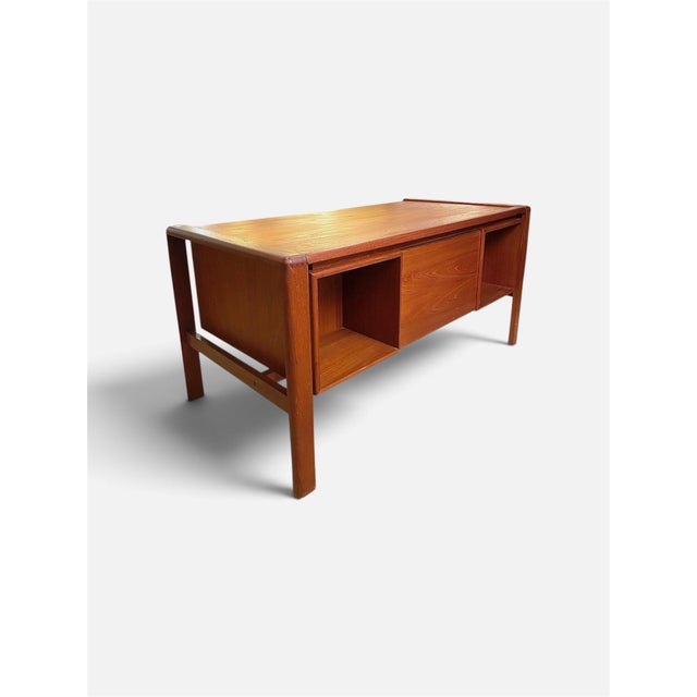 Scandinavian Teak Desk by H.P. Hansen, Denmark, 1960s For Sale - Image 4 of 8
