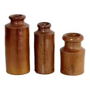 Dutch Salt Glazed Bud Vases, Set of 3