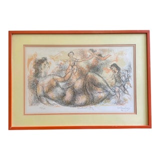 Rare 1972 Chaim Gross Lithograph Titled 'Mother's Joy'- Signed and Numbered For Sale