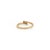 Minimalist Three Stone Natural Diamond Bypass Ring in 18k Yellow Gold Stackable Size 7 For Sale - Image 9 of 15