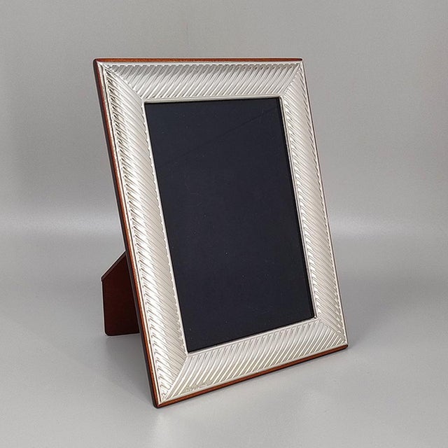 1960s Italian Photo Frame in Silver Plated, 1960s For Sale - Image 5 of 7