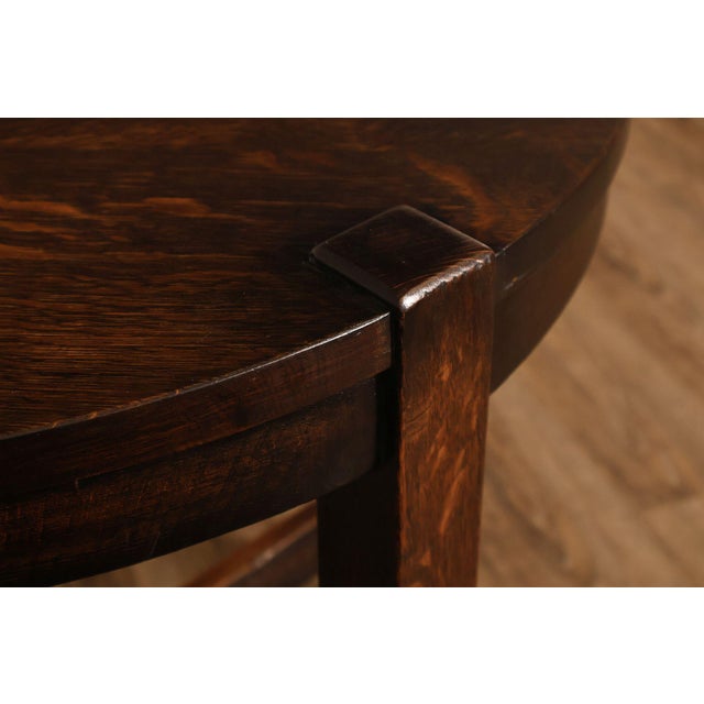 Early Gustav Stickley Mission Oak 26 Inch Round Table #439 For Sale - Image 10 of 18