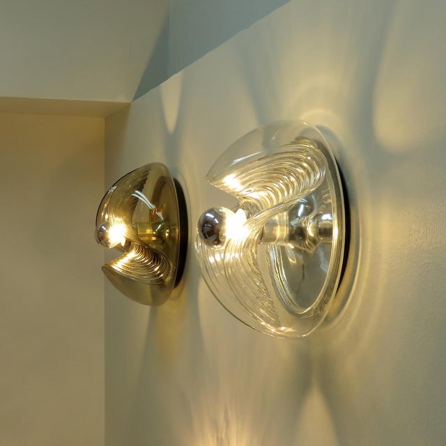 Chrome Peill & Putzler Flushmount Light, 1970 For Sale - Image 8 of 10