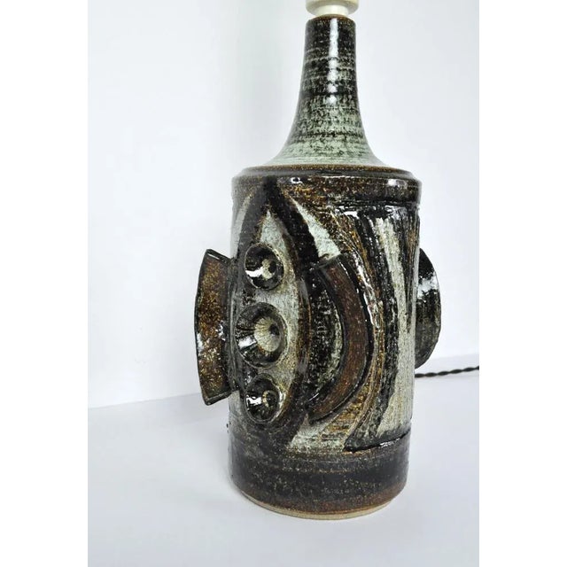 Ceramic Table Lamp with Sculpturel Abstract Expression from Søholm For Sale - Image 11 of 12