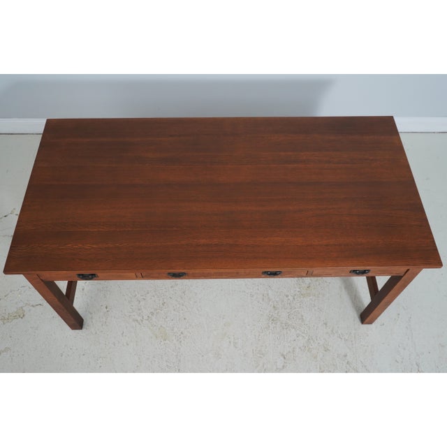 Stickley Mission Oak Spindle Side Office Desk For Sale In Philadelphia - Image 6 of 18