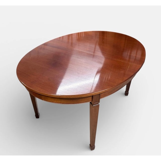 Mid-20th Century Hepplewhite Mahogany Dining Table with Extension, Denmark For Sale - Image 9 of 17