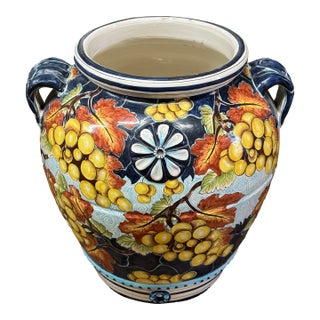 Contemporary Italian Majolica Urn For Sale