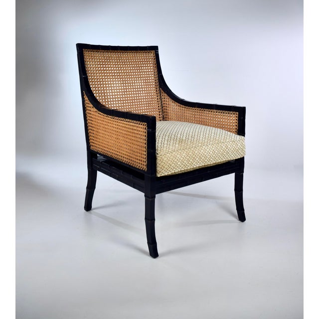 Hickory Chair Furniture Company Hickory Chair Double-Caned Faux Bamboo Beaufort Armchair For Sale - Image 4 of 14