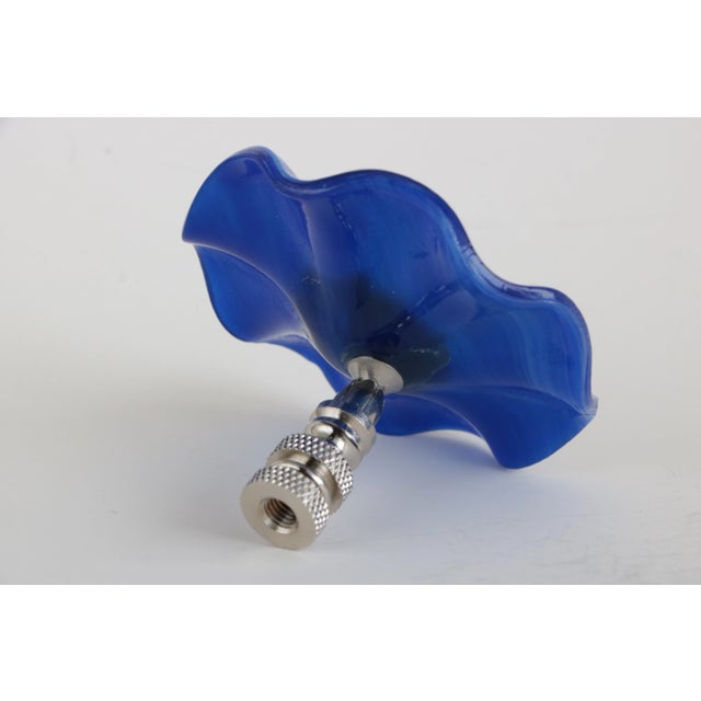 Pop Art Blooming Flower Art Glass Lamp Finial For Sale - Image 3 of 4