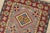 Kazak Runner 1’11” X 5’8” Gray Wool Tribal Hand-Knotted Oriental Rug For Sale In Philadelphia - Image 6 of 11
