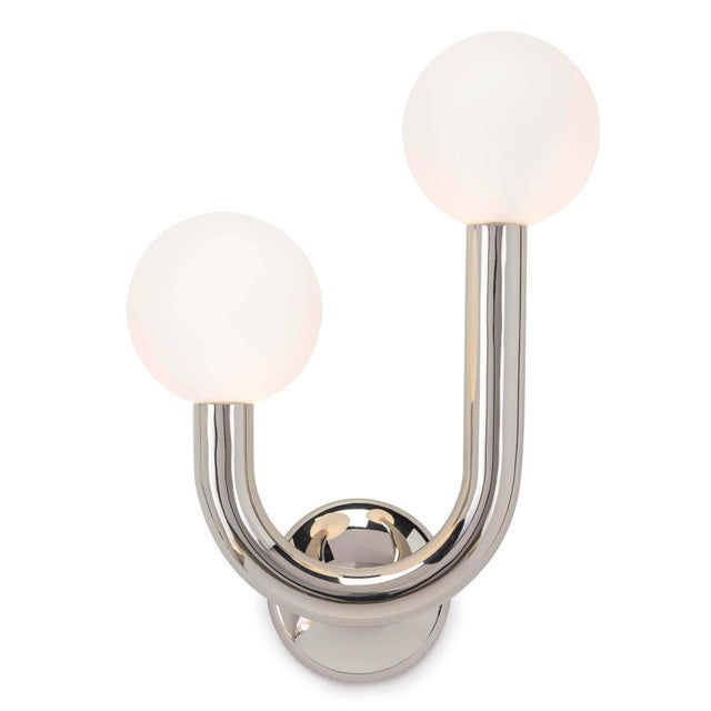 Regina Andrew Happy Steel Sconce Left Side, Polished Nickel For Sale - Image 10 of 10