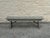 Early 20th Century Vintage Primitive Gray Painted Wood Bench For Sale - Image 5 of 12