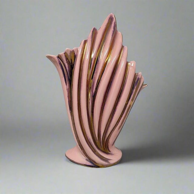 Gold Pink and Gold Vase by Sicas, Italy, 1960s For Sale - Image 8 of 10