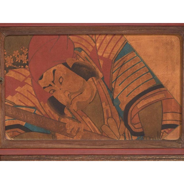 Wood Japanese Cabinet with Kabuki For Sale - Image 7 of 15