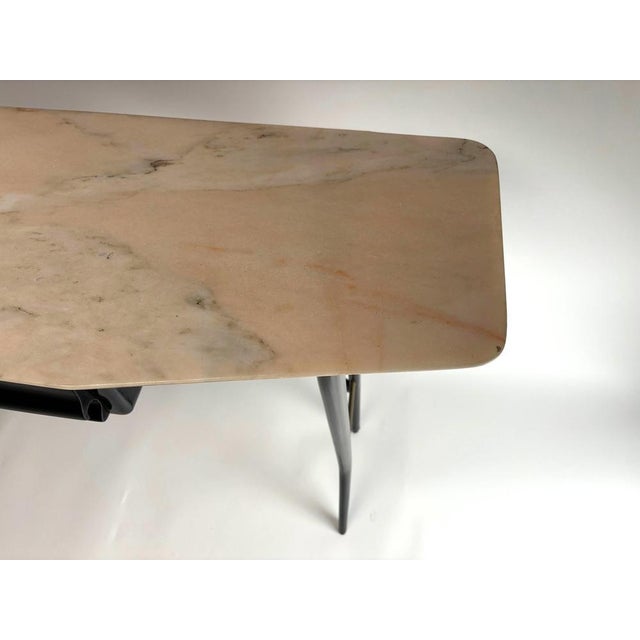 Mid-Century Modern Italian Console Table with Marble Top, 1950s For Sale - Image 6 of 14