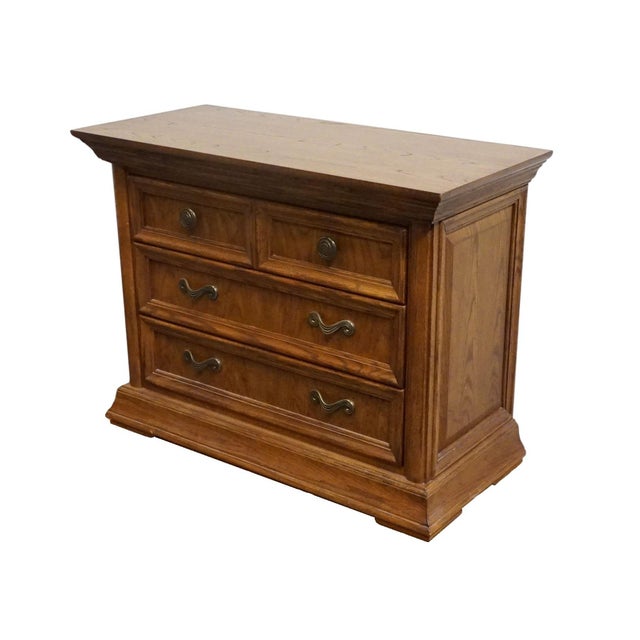 THOMASVILLE FURNITURE Renaissance Collection Solid Oak 39" Nightstand Chest 34511-110 30.25" High 39" Wide 18" Deep We...