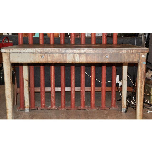 Industrial Work Table, 1960s For Sale - Image 4 of 17