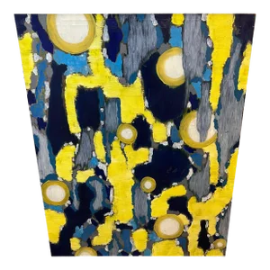 Abstract Mid-Century Modern Painting Titled "Lumieres"