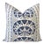Thibaut “Cairo” in Blue Plush Down-Filled Complete 20" Pillow - Single For Sale