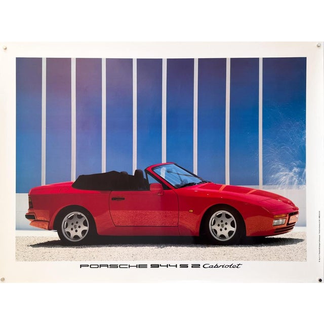 Porsche 944 S2 Cabriolet Original Porsche Poster, 1989 For Sale - Image 10 of 10
