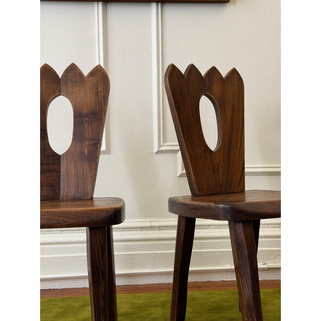Pair of Mid 20th Century Olavi Hanninen Attributed Crown Side Chairs For Sale - Image 10 of 12