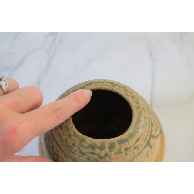 Tan 1970's Studio Art Pottery Vessel or Vase For Sale - Image 8 of 8