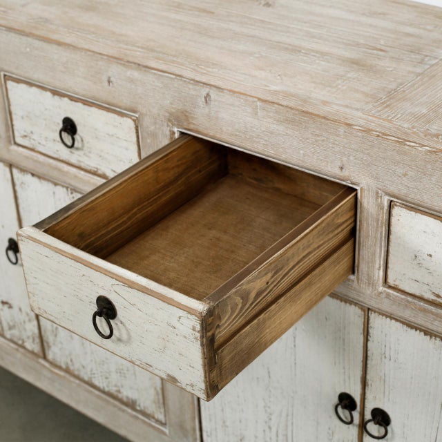 Amalfi Buffet Cabinet - Two Tone - Antique Off White For Sale - Image 9 of 13