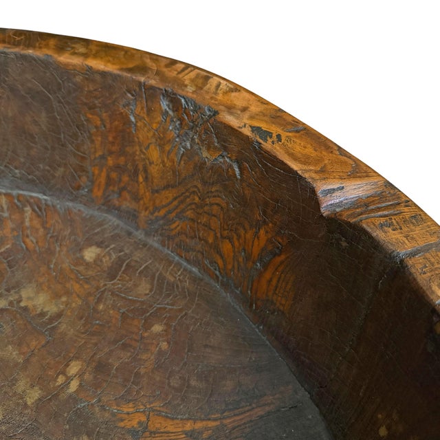 Massive Late 19th/Early 20th Century Burled Bowl For Sale - Image 12 of 14