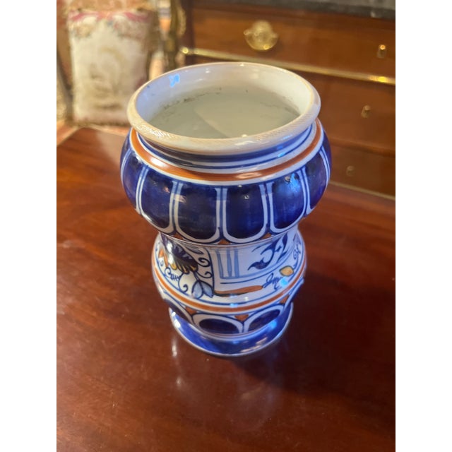 French 19th Century French Ceramic Pharmacy Jar For Sale - Image 3 of 7