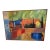 1967 Mid-Century Modern German Expressionist Village Scene Oil Painting by Gus Bundy For Sale