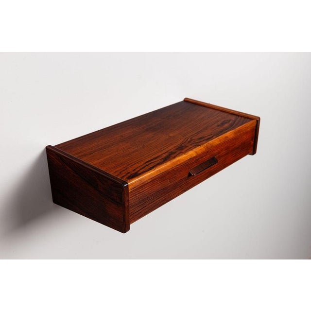 Scandinavian Floating Nightstands in Rosewood, Denmark, 1960, Set of 2 For Sale - Image 7 of 13