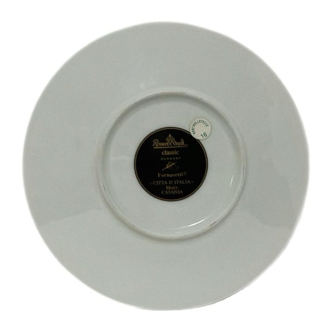 Late 20th Century Cup and Saucer - Rosenthal Designed by Fornacetti - Citta d'Italia - Catania For Sale In Houston - Image 6 of 9