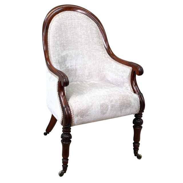 Wood English Regency Mahogany Tub Library Armchair, 1835 For Sale - Image 7 of 11