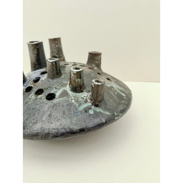 Ceramic Flower Vase, 1960s For Sale - Image 4 of 11