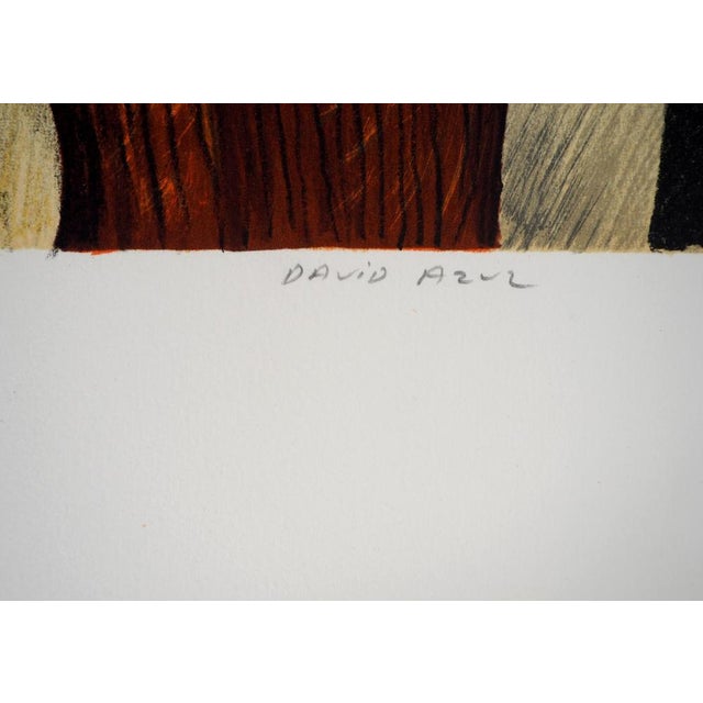 David Azuz, At the Museum of Jewish Culture, Original Lithograph For Sale - Image 3 of 7