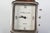 Sir Williams & Smith store display wrist watch desk clock with leather straps. Clock face is 5 inches by 6 inches high....