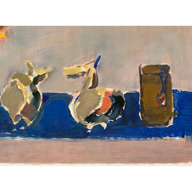 Efraim Fima, Chinese Israeli Modernist Still Life Lithograph Abstract Flowers in Vase For Sale - Image 4 of 10