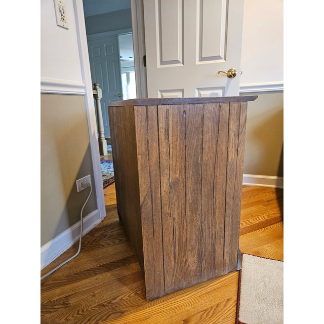 Ranch Oak Late 20th Century Ranch Oak Cabinet With Shelf, Attributed For Sale - Image 4 of 6