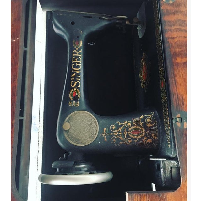 Antique Redeye Singer Treadle Sewing Machine With Chairish