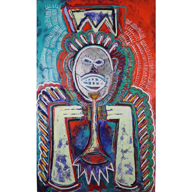 Sax Berlin "That Kat Miles" Neo Expressionist Contemporary Portrait of Miles Davis 2018 For Sale