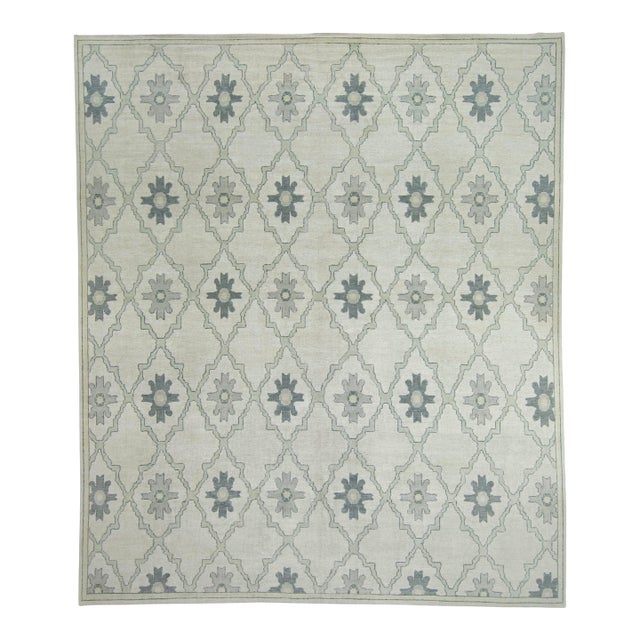 Turkish Oushak Rug 12'6" x 14'7" #18099 For Sale