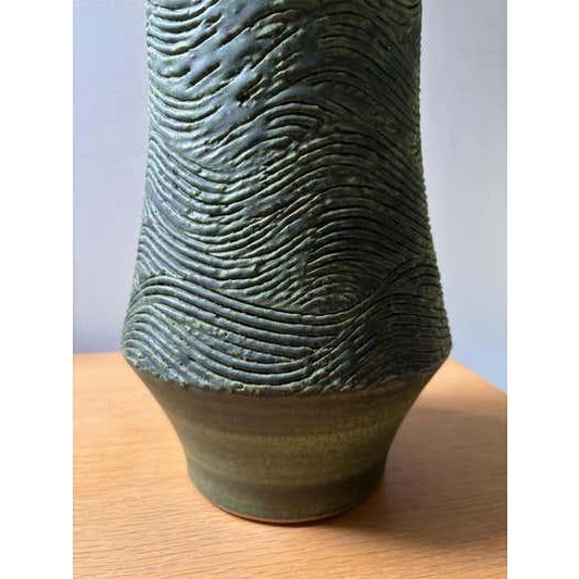 Ceramic 1980s Lee Rosen Mid-Century Ceramic Green Glaze Table Lamp For Sale - Image 7 of 12